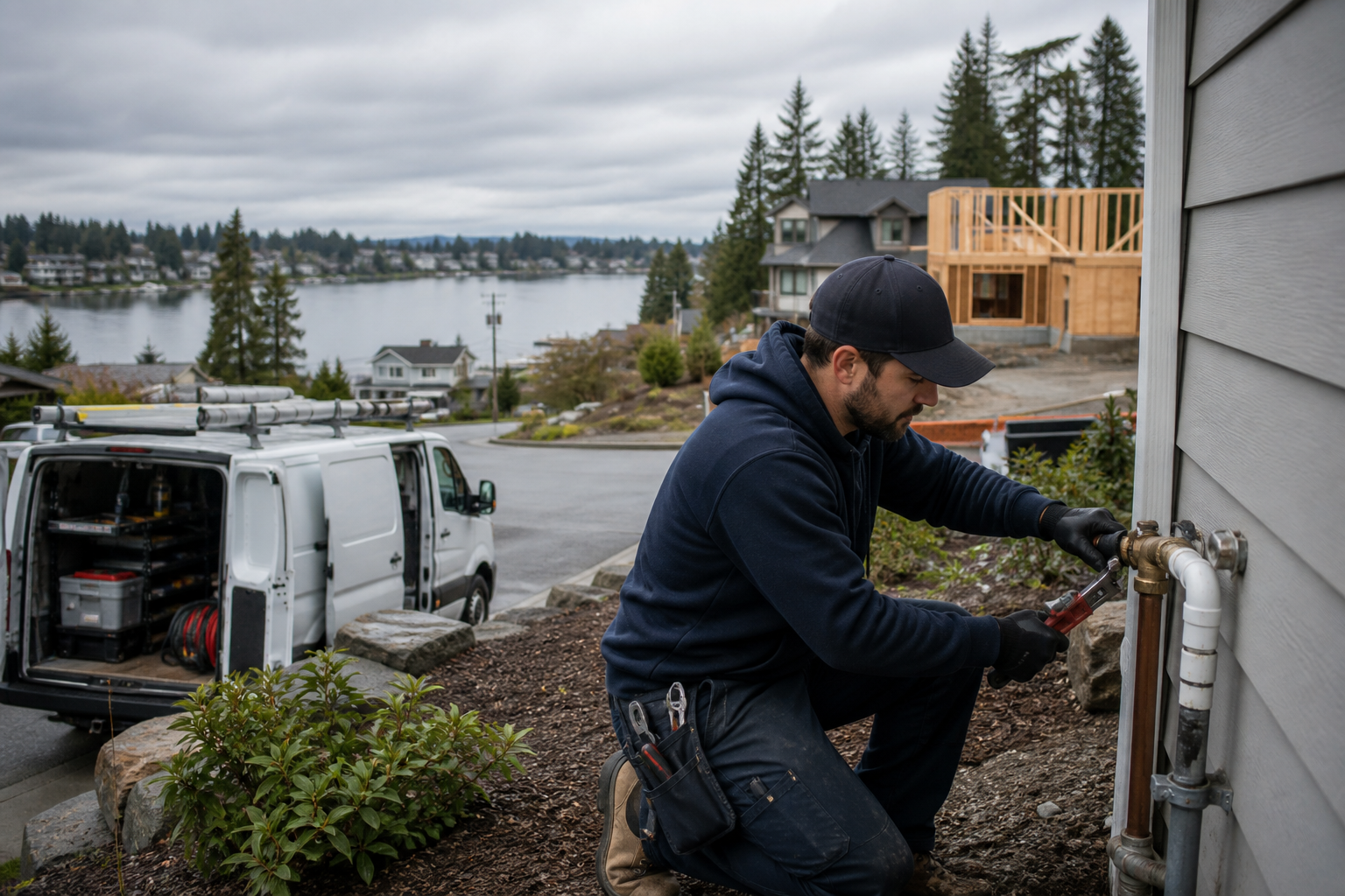Plumber at a Lake Stevens WA home